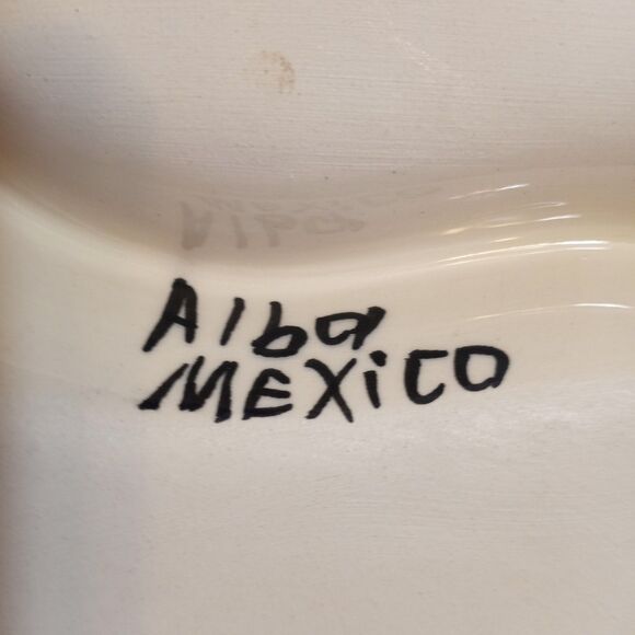 Serving Set~Chips & Dip/Appetizers/Toppings~Floral~Made In Mexico~Lead Free - Picture 6 of 14